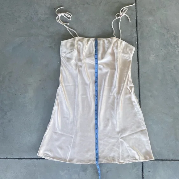 ❗️SOLD❗️Princess Polly Champagne Silky Slip Mini Dress - Picture 11 of 15